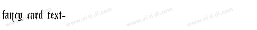 fancy card text字体转换
